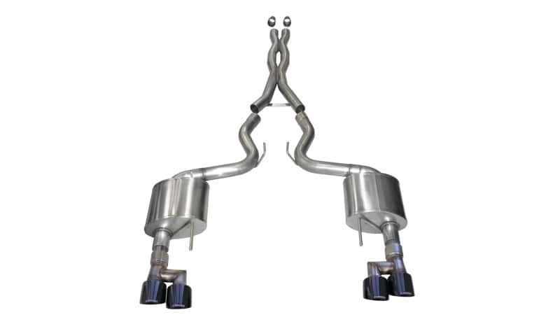 CORSA Performance — Corsa 18-23 Ford Mustang 5.0L V8 3in Xtreme Cat-Back Dual Rear Exit w/ 4in Black PVD Pro-Series Tips
Exhaust - view 2