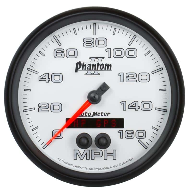AutoMeter — Autometer Phantom II 5in 0-140MPH In-Dash Electronic GPS Programmable Speedometer
5" SPEEDO, 160 MPH, - view 2