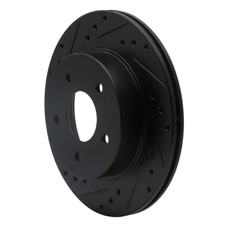 R1 Concepts — R1 87-89 Nissan 300ZX Turbo Rear Left Drilled & Slotted Black Brake Rotor
R1 Brake Rotor Drill - view 2