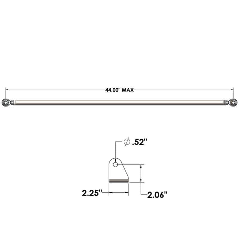 QA1 — QA1 40in Diagonal Link Kit w/ Mounting Brackets & Tube Adapters
QA1 Diagonal Link - view 2
