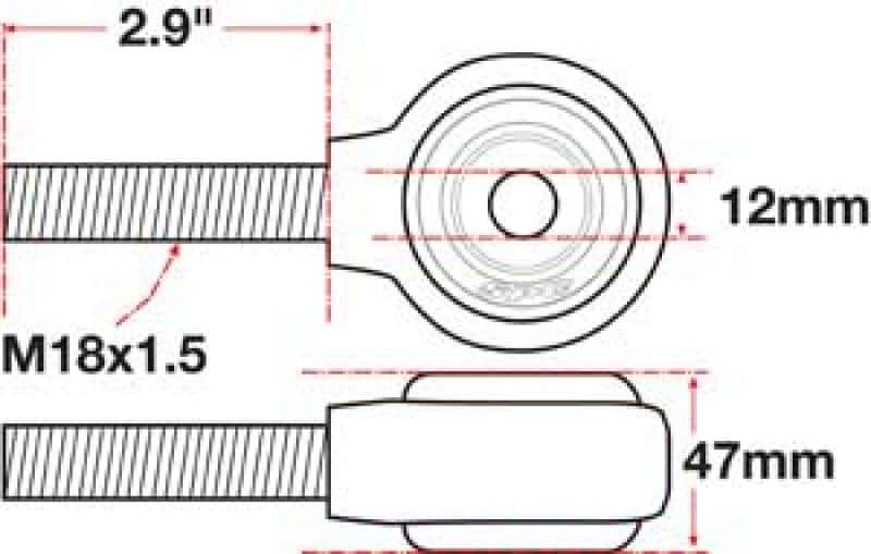 SPC Performance — SPC Performance xAxis Rod End Ball Joint
CROSSAXIS ROD END
XAXIS JOINT - view 3