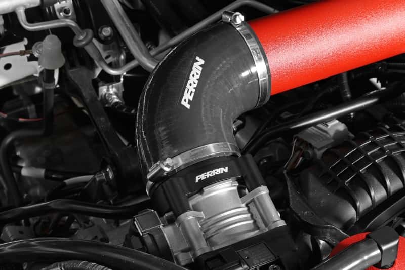 Perrin Performance — PERRIN 22-25 Subaru WRX Front Mount Intercooler Kit (Red Tubes & Silver Core) - view 4