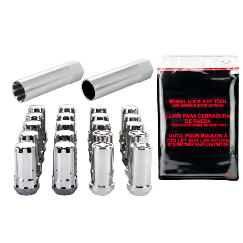McGard — McGard SplineDrive Tuner 5 Lug Install Kit w/Locks & Tool (Cone) M14X1.5 / 22mm Hex - Chrome - view 5