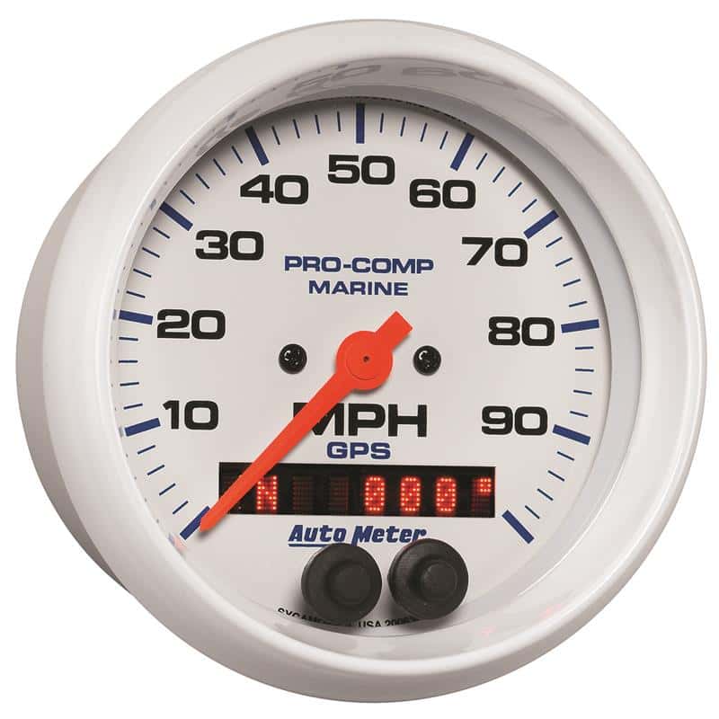 AutoMeter — Autometer Gauge GPS Speedometer 3-3/8in 100 MPH Marine White Gauge
3.4" SPD GPS 100 MW - view 4