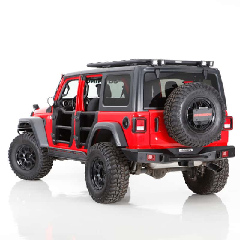 Go Rhino — Go Rhino 08-22 Jeep Wrangler JL/JLU Body Mount Spare Tire Carrier - Tex. Blk
Rockline TireCarrier - view 3