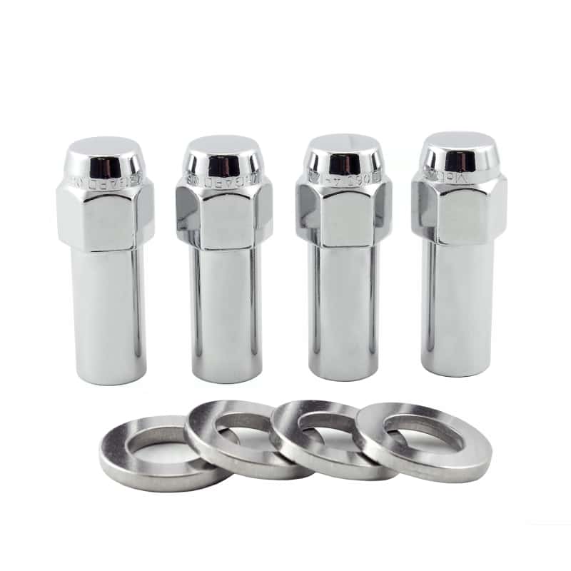 McGard — McGard Hex Lug Nut (X-Long Shank - 1.365in.) 1/2-20 / 13/16 Hex / 2.27in. Length (4-Pack) - Chrome - view 1