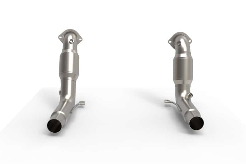 Kooks Headers — Kooks 20-24 Ford Exployer ST/Aviator 3in x 2-1/2in Stainless Steel GREEN Catted Downpipes
Catted Downpipes - view 5