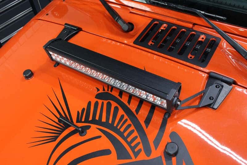 Fishbone Offroad — Fishbone Offroad 07-18 Jeep Wrangler JK Hood Light Mount Brackets - view 6