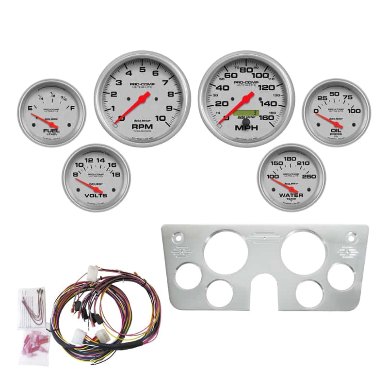 AutoMeter — Autometer Ultra-Lite 67-72 Chevy Truck Dash Kit 6pc Tach / MPH / Temp / Oil / Volt
GA K CHV TK 67-72 UL - view 1