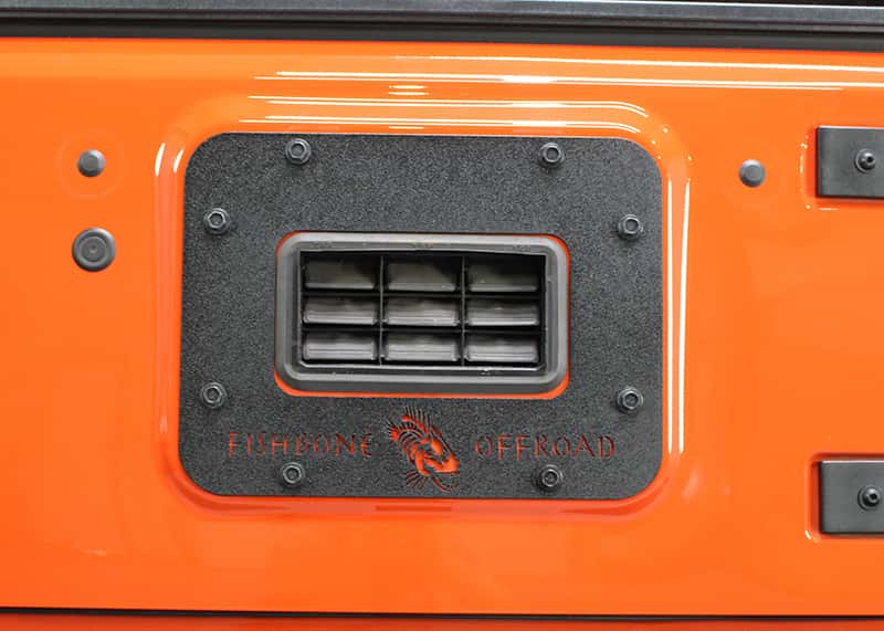 Fishbone Offroad — Fishbone Offroad 07-18 Jeep Wrangler JK Aluminum Tailgate Plate - Black Textured Powdercoat - view 6