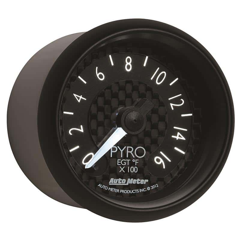 AutoMeter — Autometer GT Series 52mm Full Sweep Electronic 0-1600 Deg F EGT/Pyrometer Gauge
2-1/16" PYROMETER KI - view 6