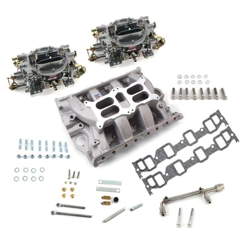 Edelbrock — Edelbrock Manifold and Carb Kit Dual Quad RPM Air Gap 390-428 FE Ford
POWER PKG - view 1