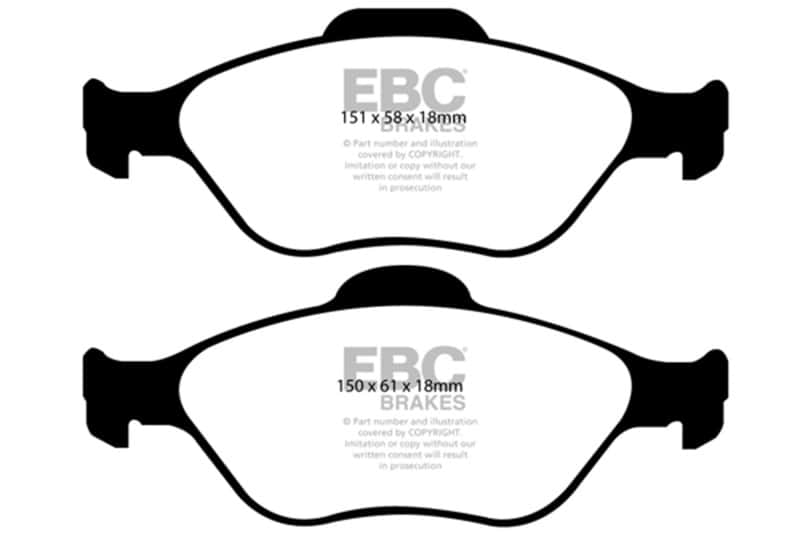 EBC — EBC 08+ Lotus 2-Eleven 1.8 Supercharged Greenstuff Front Brake Pads
Disc Brake Pad - view 1