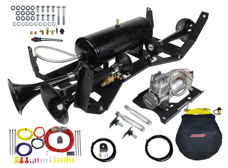 Kleinn Air Horns — Kleinn 07-13 Chevrolet Silverado/ Sierra Onboard Air System w/ Model 230 Horns
Train Horn - view 2