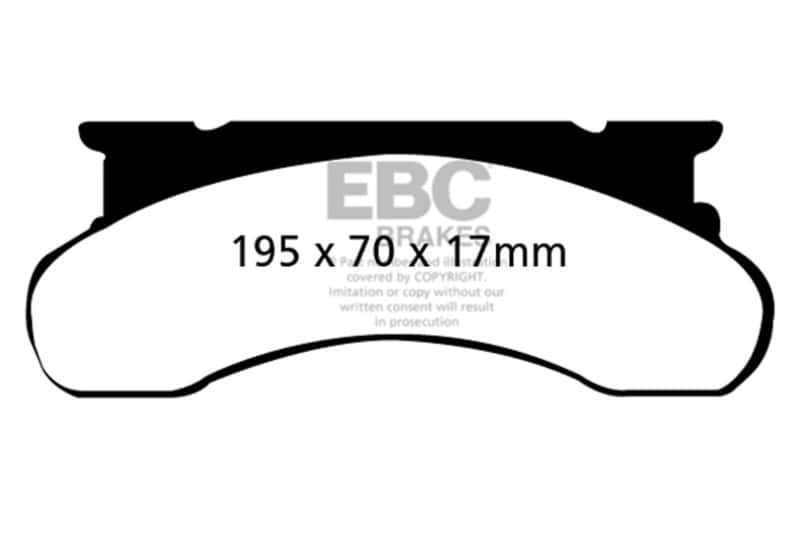 EBC — EBC 77-91 Ford Econoline E250 4.6 Yellowstuff Front Brake Pads
Disc Brake Pad - view 1