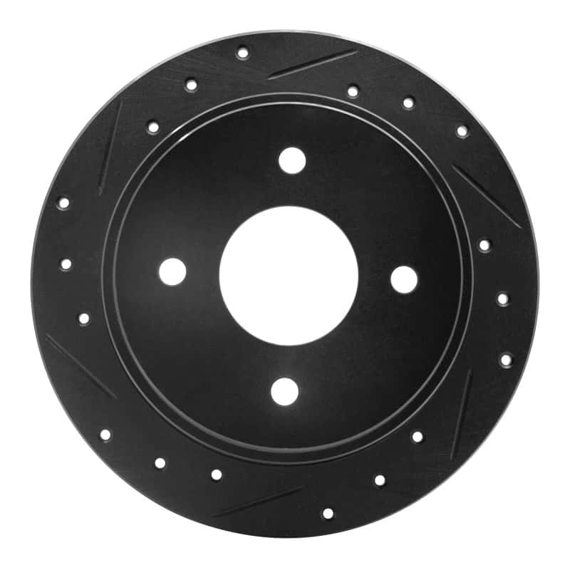 R1 Concepts — R1 90-92 Infiniti M30 Rear Left Drilled & Slotted Black Brake Rotor
R1 Brake Rotor Drill - view 1