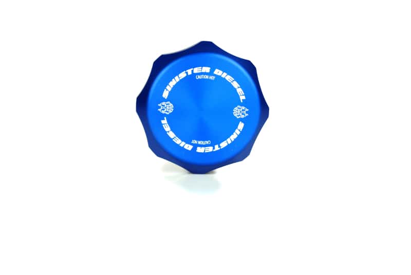Sinister Diesel — Sinister Diesel 03-07 Ford 6.0L Billet Blue Cap Kit
Engine Dress Kit - view 4