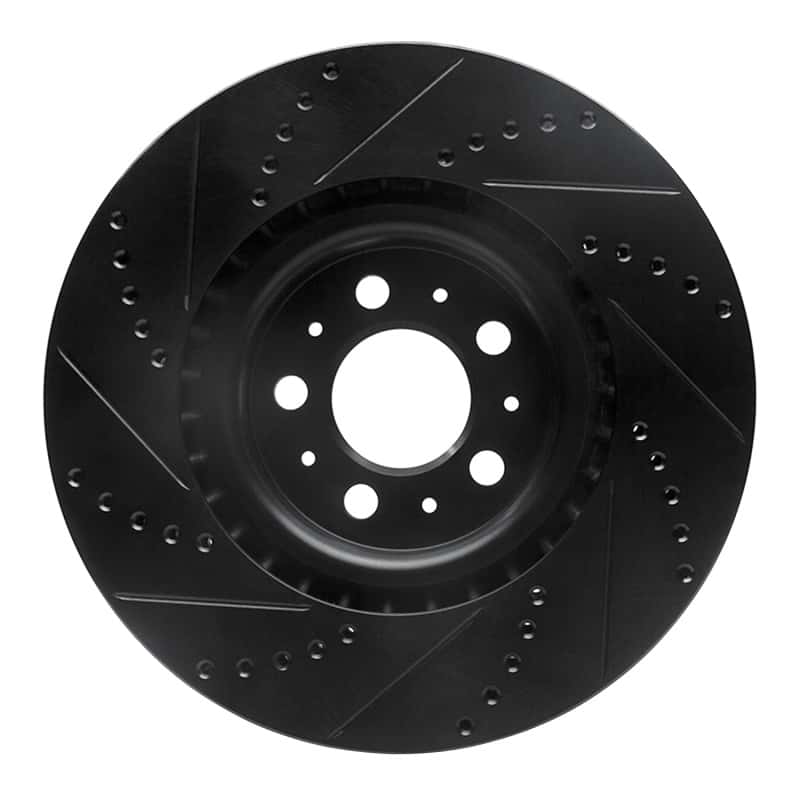 R1 Concepts — R1 04-07 Volvo V70 Front Right Drilled & Slotted Black Brake Rotor
R1 Brake Rotor Drill - view 5