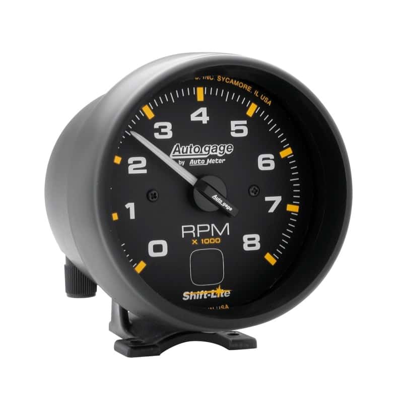 AutoMeter — Autometer AutoGage 3-3/4in Pedestal Tachometer 0-8000 RPM Black/Black w/ Shift Light
3.75" TACH 8kRPM SL - view 1