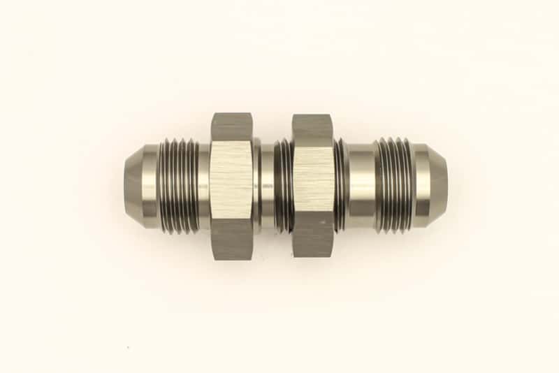 DeatschWerks — DeatschWerks 8AN Male Flare To 8AN Male Flare Bulkhead Adapter (Incl. Nut) - view 2