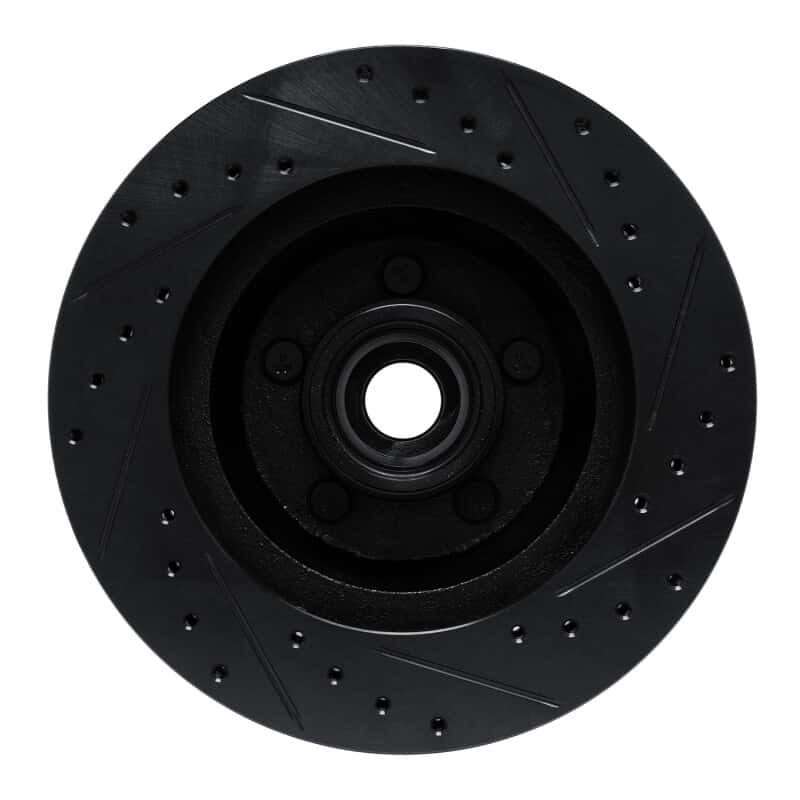 R1 Concepts — R1 74-84 Chrysler Imperial Front Left Drilled & Slotted Black Brake Rotor
R1 Brake Rotor Drill - view 5