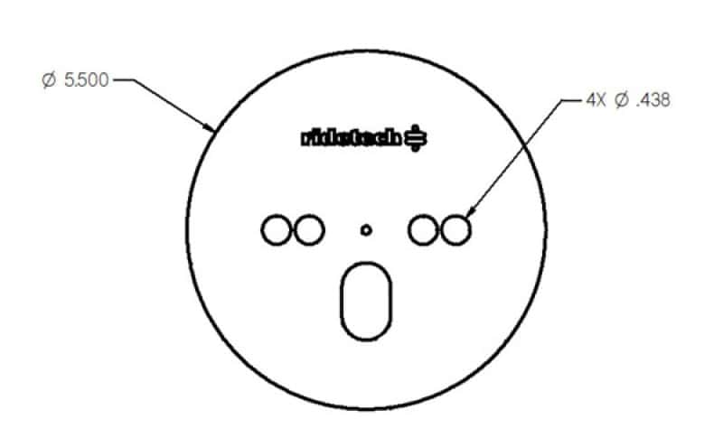 Ridetech — Ridetech Airspring Pattern Plate Centered
Air Bag Pattern Plat - view 2