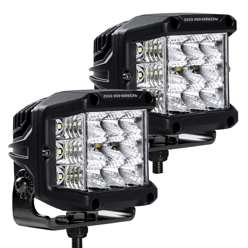 Go Rhino — Go Rhino Xplor Bright Series Sideline Cube LED Flood Light Kit (Surface Mount) 4x3 - Blk (Pair)
Bright- Flood Lights - view 2