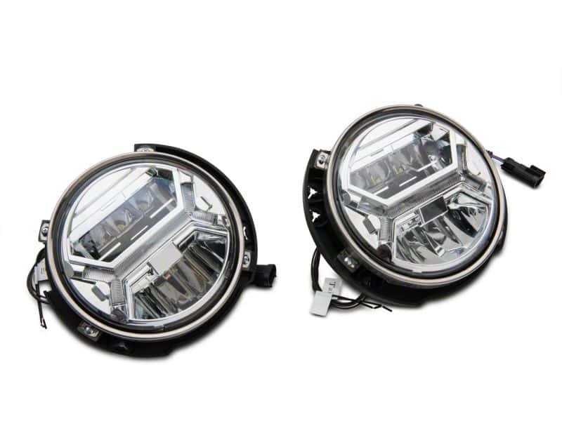 Raxiom — Raxiom07-18 Jeep Wrangler JK LED Halo Projector Headlights- Chrome Housing (Clear Lens)
Headlights - view 5