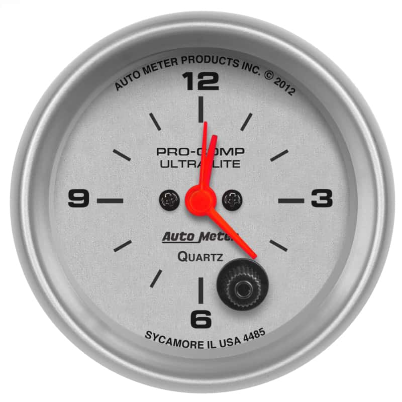 AutoMeter — Autometer Ultra-Lite 66.7mm 12V Short Sweep Electronic Clock
2-5/8" CLOCK, 12 VOL - view 1