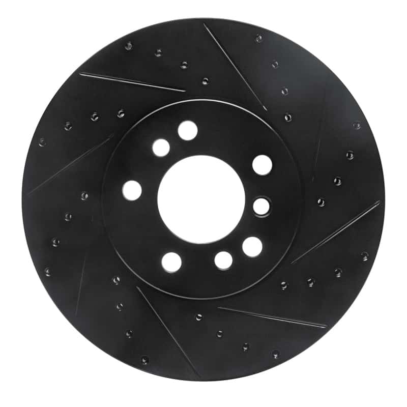 R1 Concepts — R1 00-06 BMW X5 Front Right Drilled & Slotted Black Brake Rotor
R1 Brake Rotor Drill - view 1
