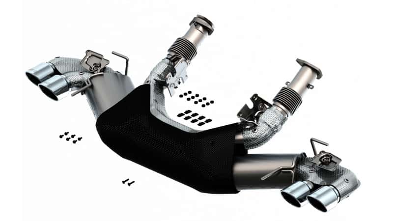 Borla — Borla 2020 Chevrolet Corvette C8 6.2L S-Type Exhaust System Dual Round A/C Tips 4inx 4.75in
Cat-Back System - view 2