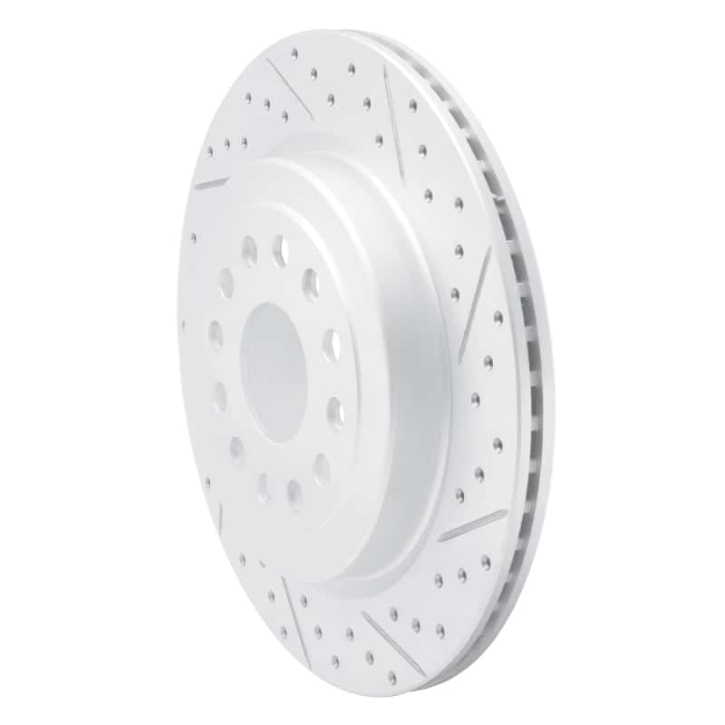 R1 Concepts — R1 19-25 Ram 1500 Rear Right Drilled & Slotted Geo-Carbon Rotor - view 2