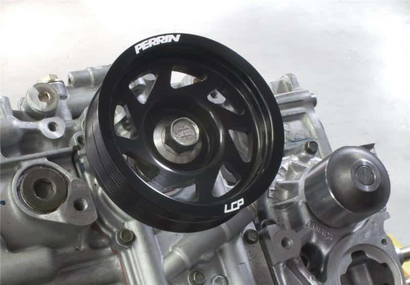 Perrin Performance — PERRIN 93-14 Subaru Impreza (Incl. 02-14 WRX) / 04-21 STI Lightened Crank Pulley - Black - view 6
