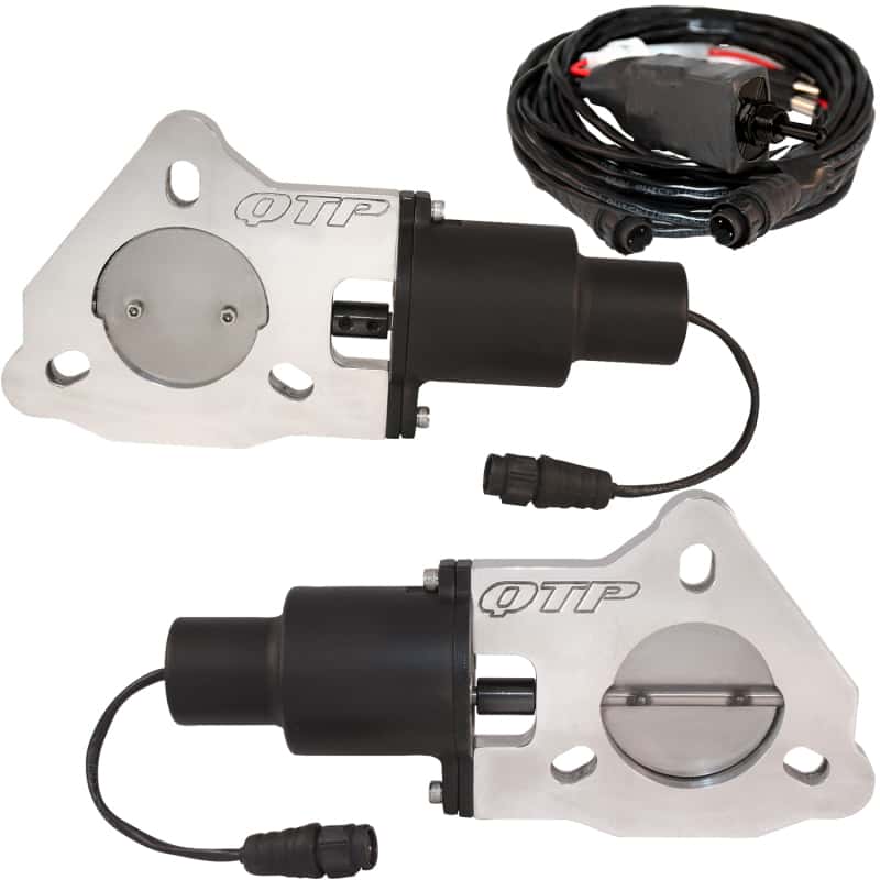 QTP — QTP 2.25in Bolt-On QTEC Dual Electric Cutout Valves - Pair - view 2