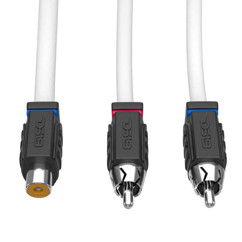 DS18 — DS18 Marine Grade Tinned Copper OFC RCA Wires 1 Female to 2 Male Splitter - view 5