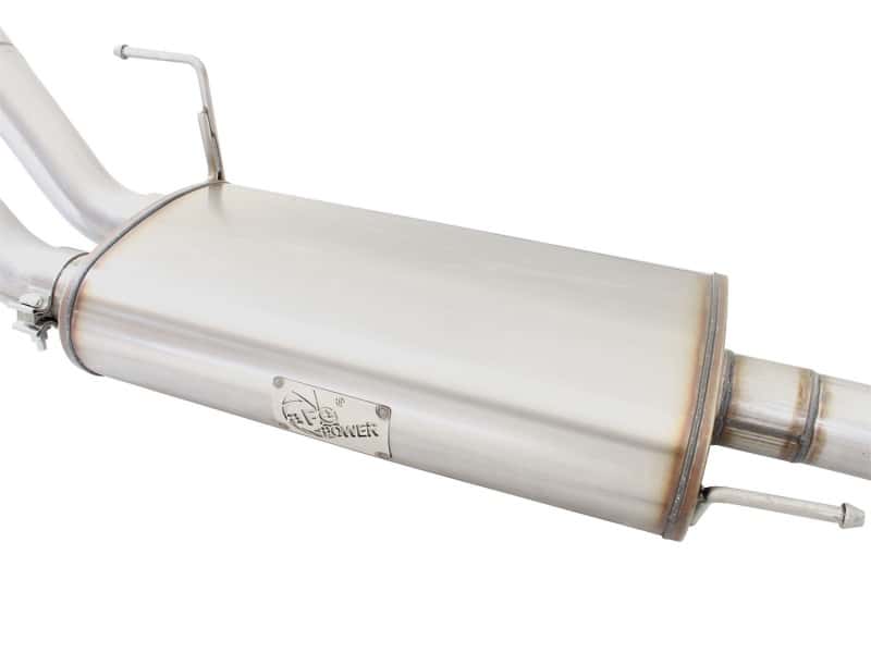 aFe — aFe MACHForce XP Exhaust 3in SS Dual Side Exit CB w/ Black Tips 15 Ford F150 Ecoboost V6-2.7L/3.5L
Cat-Back Exhaust - view 3
