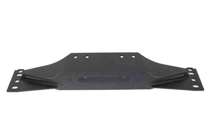 Fishbone Offroad — Fishbone Offroad 97-06 Jeep Wrangler TJ Winch Plate Steel - Black Textured Powdercoat Piranha Series - view 3