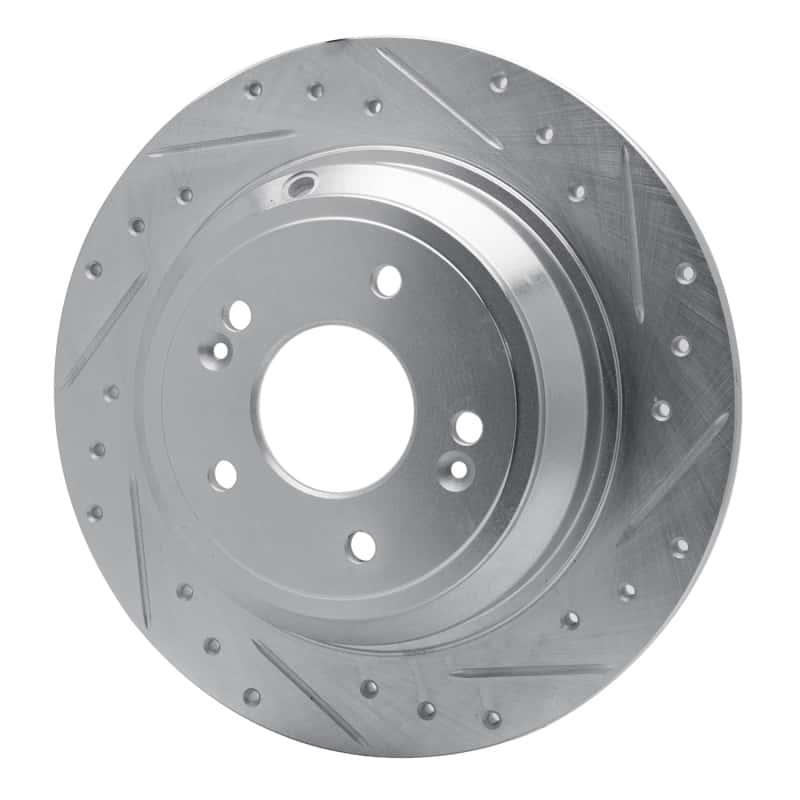 R1 Concepts — R1 09-20 Genesis G80 Rear Right Drilled & Slotted Silver Brake Rotor
R1 Brake Rotor Drill - view 2