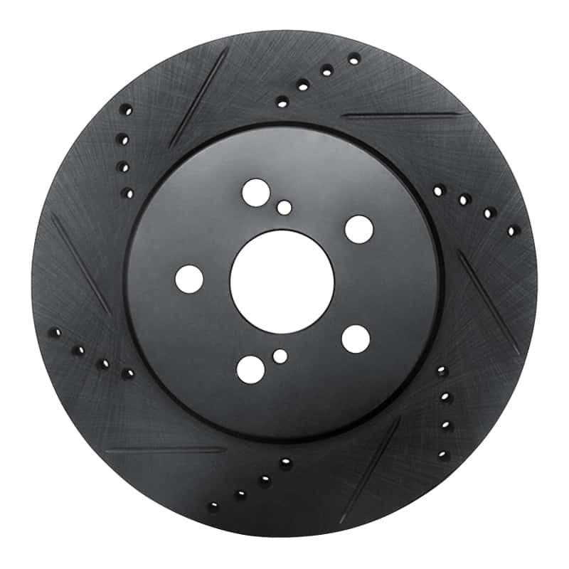 R1 Concepts — R1 19-25 Toyota Corolla (US/Canada) Front Left Drilled & Slotted Black Brake Rotor
R1 Brake Rotor Drill - view 1