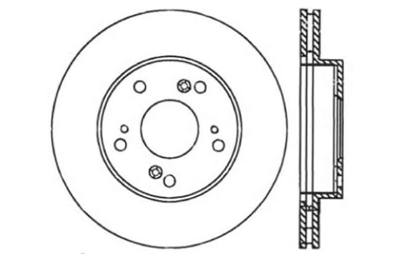 Stoptech — StopTech 02-06 Acura RSX Slotted & Drilled Left Front Rotor
Slot/Drill Rotor - view 4