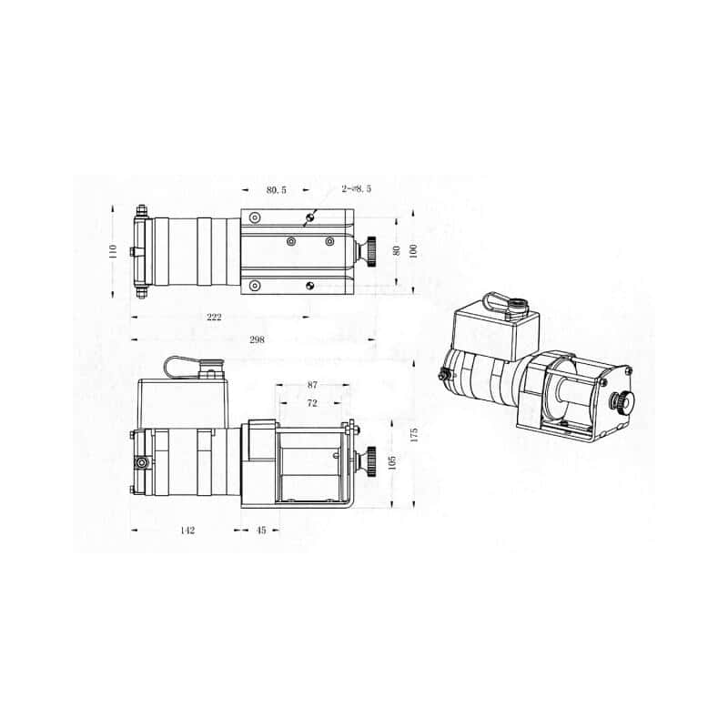Superwinch — Superwinch 3000 LBS 12V DC 3/16in x 40ft Steel Rope UT3000 Winch
Winch - view 13
