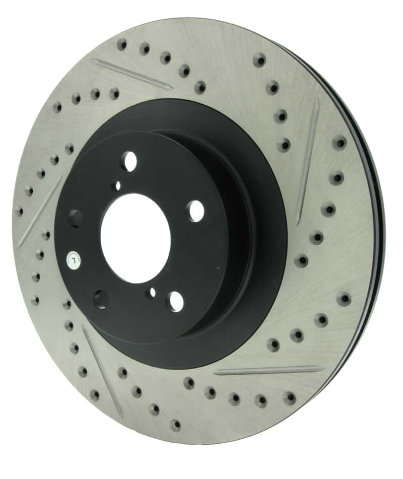 Stoptech — StopTech 02-10 Subaru WRX Slotted & Drilled Left Front Rotor (exc. STi)
Slot/Drill Rotor - view 4