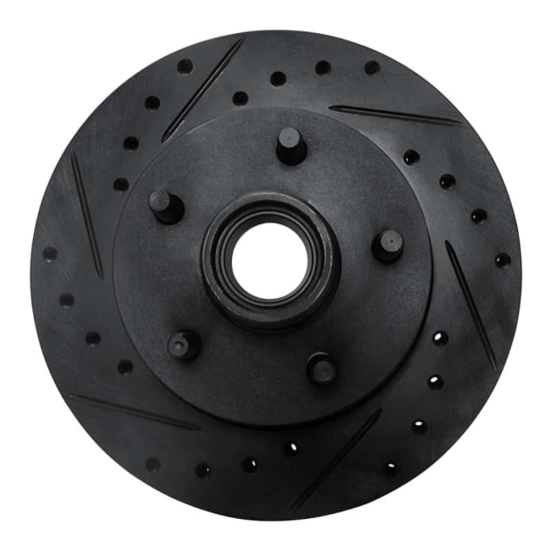R1 Concepts — R1 95-97 Ford Ranger (USA/Canada) Front Left Drilled & Slotted Black Brake Rotor
R1 Brake Rotor Drill - view 1