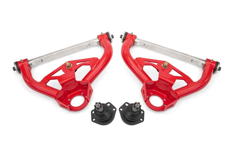 BMR Suspension — BMR 78-87 GM G-Body Non-Adjustable Upper A-Arms Delrin Std Ball Joint - Red
Upper Control Arms - view 1