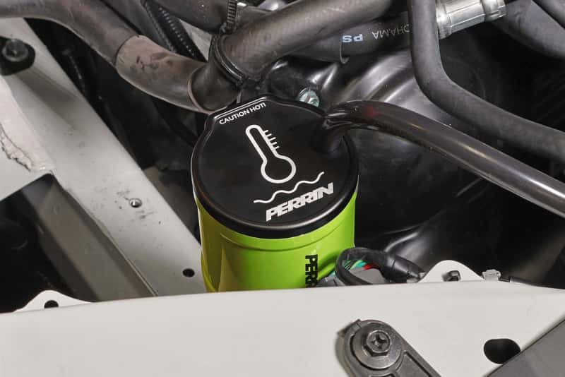 Perrin Performance — PERRIN 02-25 Subaru WRX / 04-21 STI / 13-26 BRZ/GR86/FRS/86 Coolant Overflow Tank - Neon Yellow - view 7