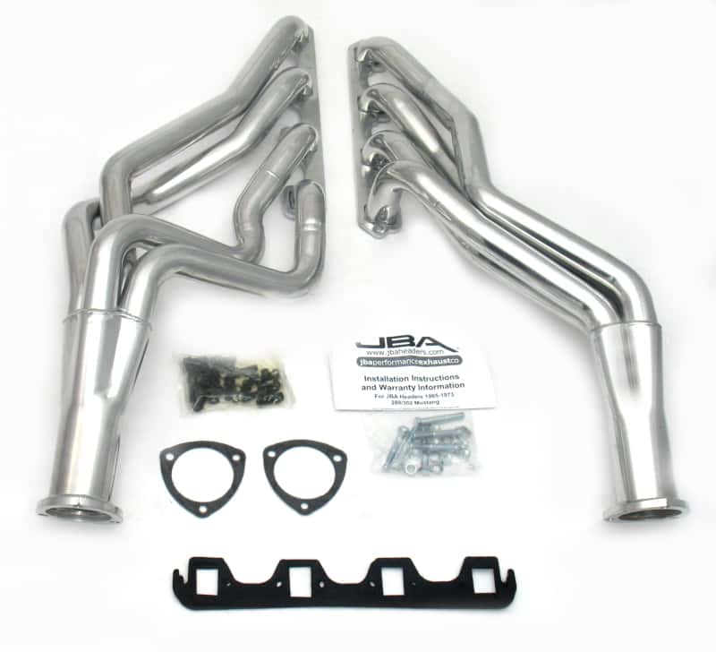 JBA — JBA 65-73 Ford Mustang 260-302 SBF 5 Speed T5/T56 1-3/4in Primary Silver Ctd Long Tube Header
Long Tube Header - view 1