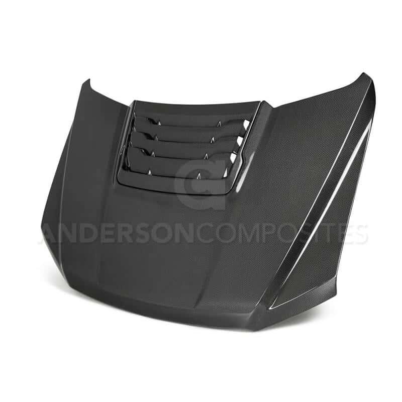 Anderson Composites — Anderson Composites 2017-2018 Ford Raptor Type-OE Style Carbon Fiber Hood - view 2