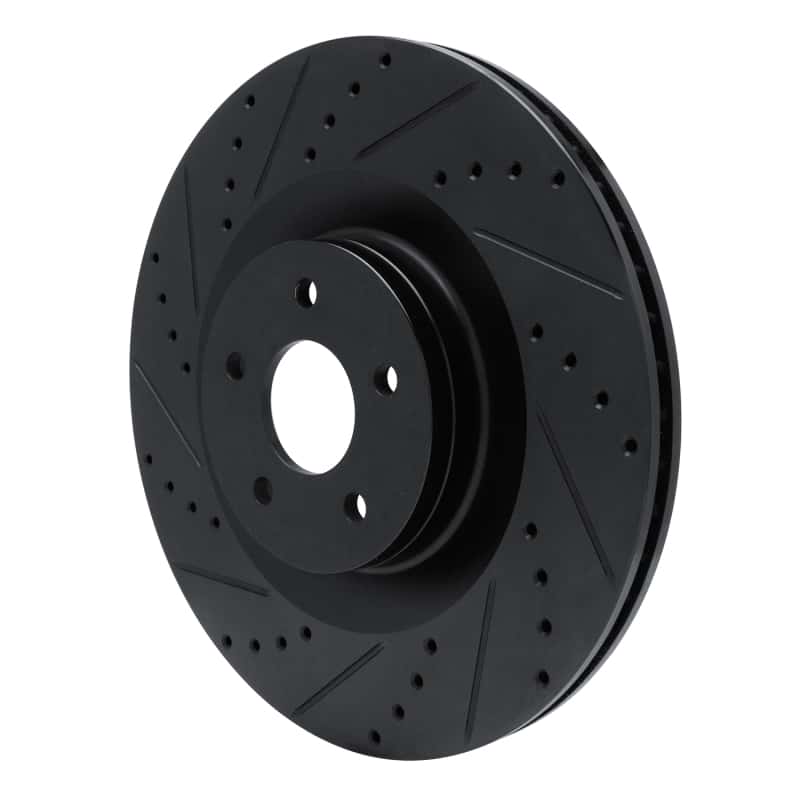 R1 Concepts — R1 16-18 Ford Focus Front Left Drilled & Slotted Black Brake Rotor
R1 Brake Rotor Drill - view 2