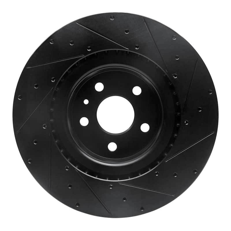 R1 Concepts — R1 12-21 Tesla Model S Front Left Drilled & Slotted Black Brake Rotor
R1 Brake Rotor Drill - view 5