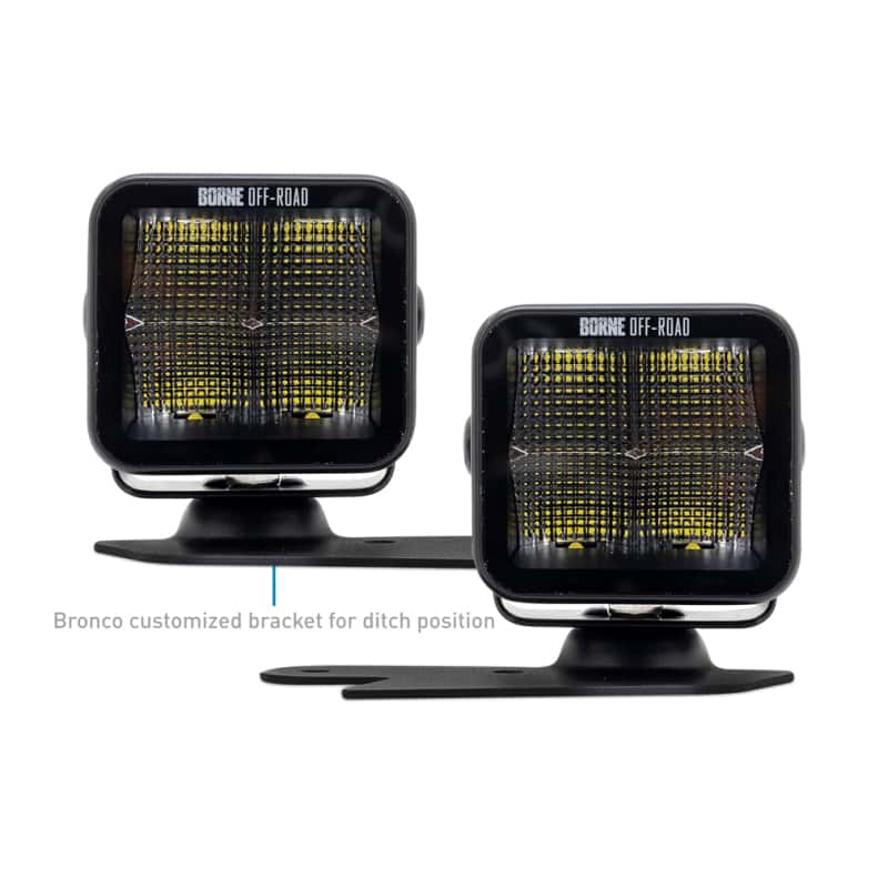 Borne Off-Road — Borne Off-Road 21+ Bronco Light Pods 2pc Ditch 3x3 Spot Upfit - view 8